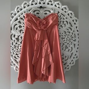 J.Crew Strapless bright Coral Dress size 4
